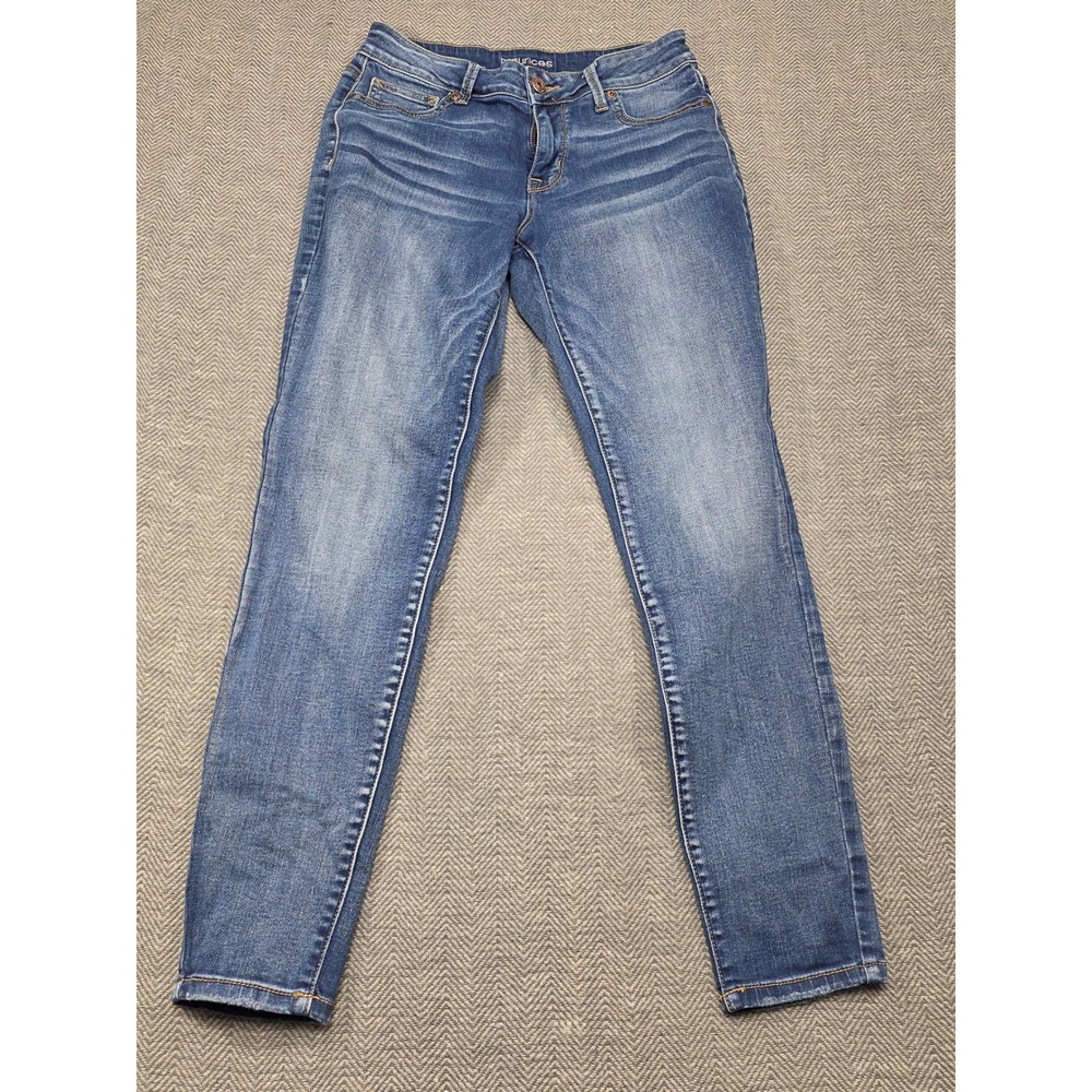 maurices Womens Size S REG Blue Wash Skinny Jeans Stretch Denim
